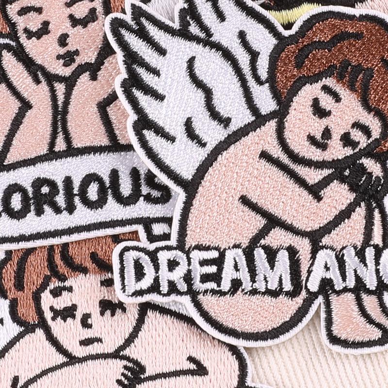 Original Embroidery Stickers Computer Emboridery Label Angel Cloth Label DIY Patch Clothing Accessories Patch DIY Iron on Patches for Clothing Thermoadhesive Patches Sticker 1