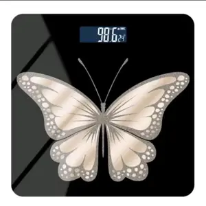 CLAIYDREAM Timbangan Badan Digital 180KG Motif Karakter Kupu Kupu