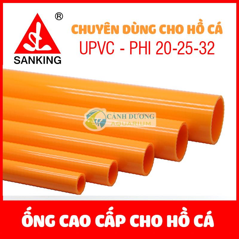 Ống SANKING màu xanh UPVC Phi 20-25-32-40 cho hồ cá
