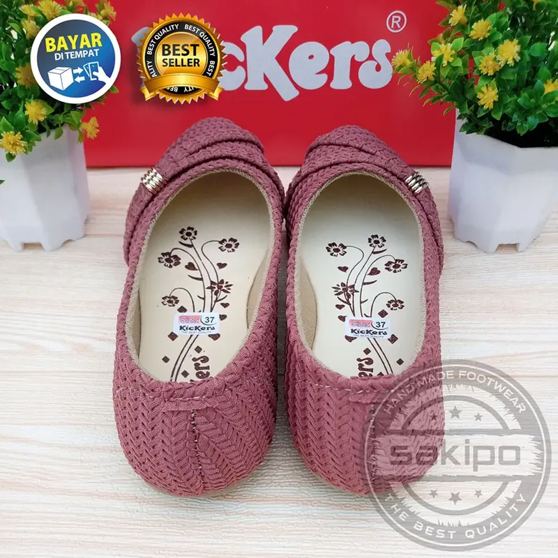 Sepatu Balet Rajut Slempang Samping Murah Trendi Untuk Sepatu Sekolah Dan Kerja / Sakipo Hitam Shoes Karet Wanita / Flat Shoes Hitam Kerja Kuliah / Flatshoes Wanita Kerja Kuliah Hitam 6