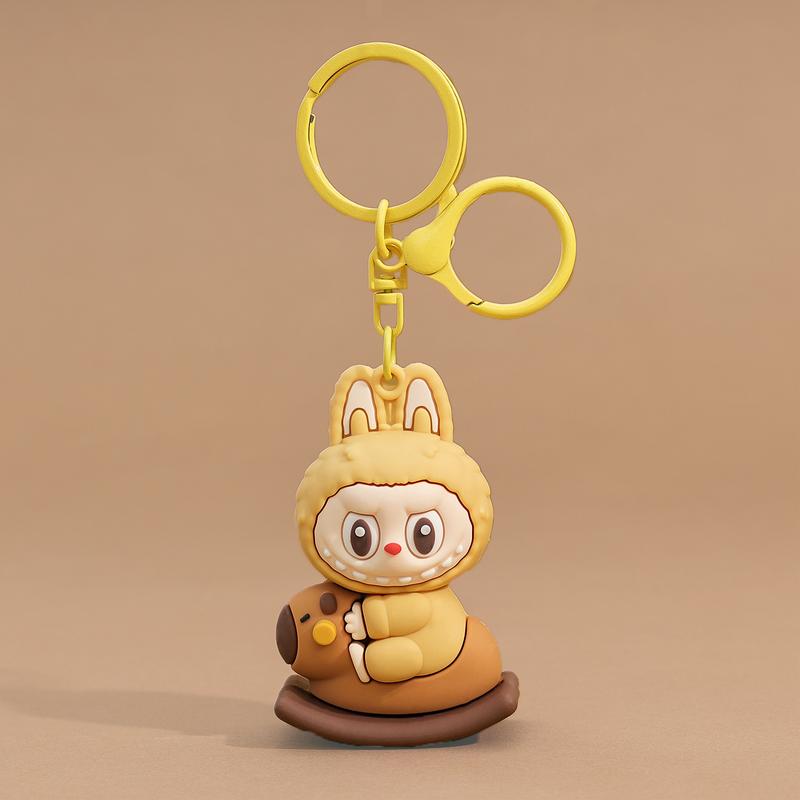 Product Introduction of Labubu Keychain Cartoon Keyring Charms Cute Kawaii Backpack Decoration Fashion Car Pendant Children's Birthday Gifts 1