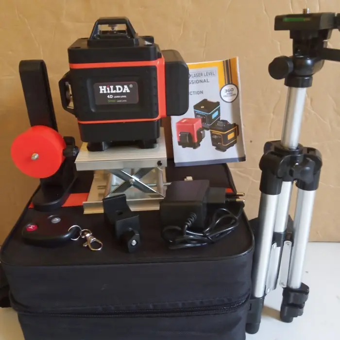 Laser level 16 line HILDA Mesin Self Leveling 4D Remote TRIPOD promo
