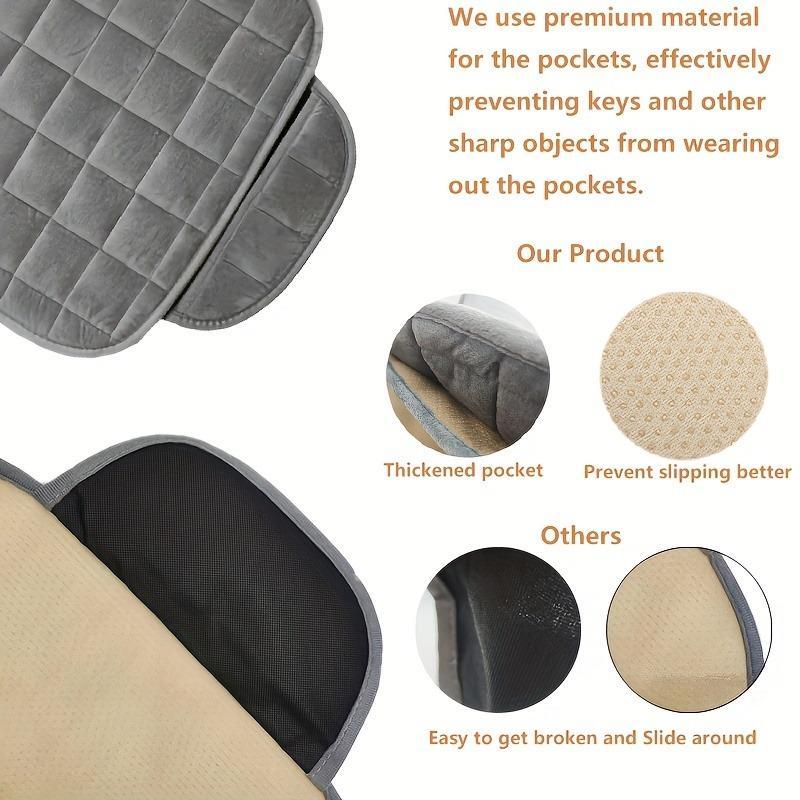 Solid Color Car Front Seat Cushion, Non-slip Non-binding Car Seat Cover, Car Seat Protector, Universal Car Interior Accessories, Car Decor, Girly Car Accessory 7