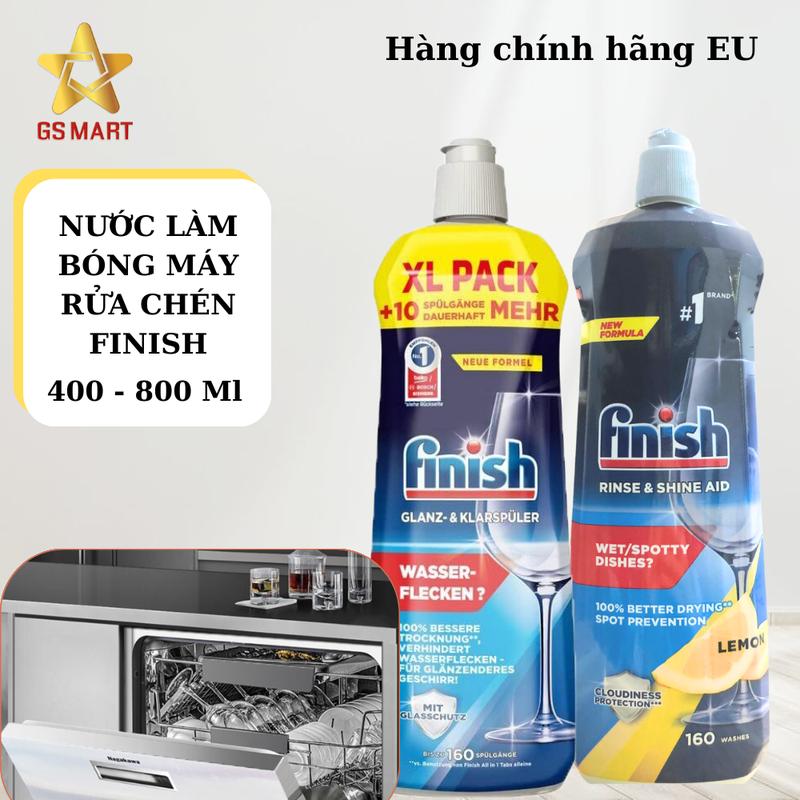  Nước Làm Bóng Finish Ly Chén Bát 400ML- 800ML  Chuyên Dụng Cho Máy Rửa Chén Bát - Nhập Khẩu Đức Làm Sạch 