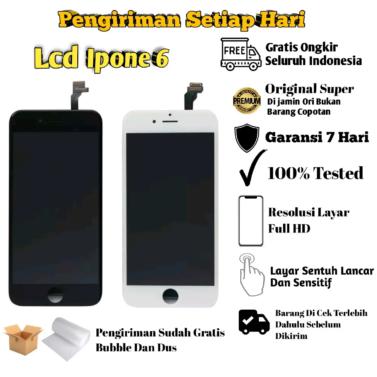 Lcd Touchscreen KOMPATIBEL FOR Ipone 6 Original FullSet / Lcd Ipone 6G Original Garansi Pabrik