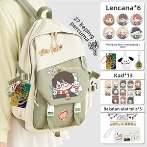 Beg Sekolah, Beg galas Pelajar, Kapasiti Besar, Ringan, Produk Viral, Edisi Terhad, Termasuk Set 27 Keping