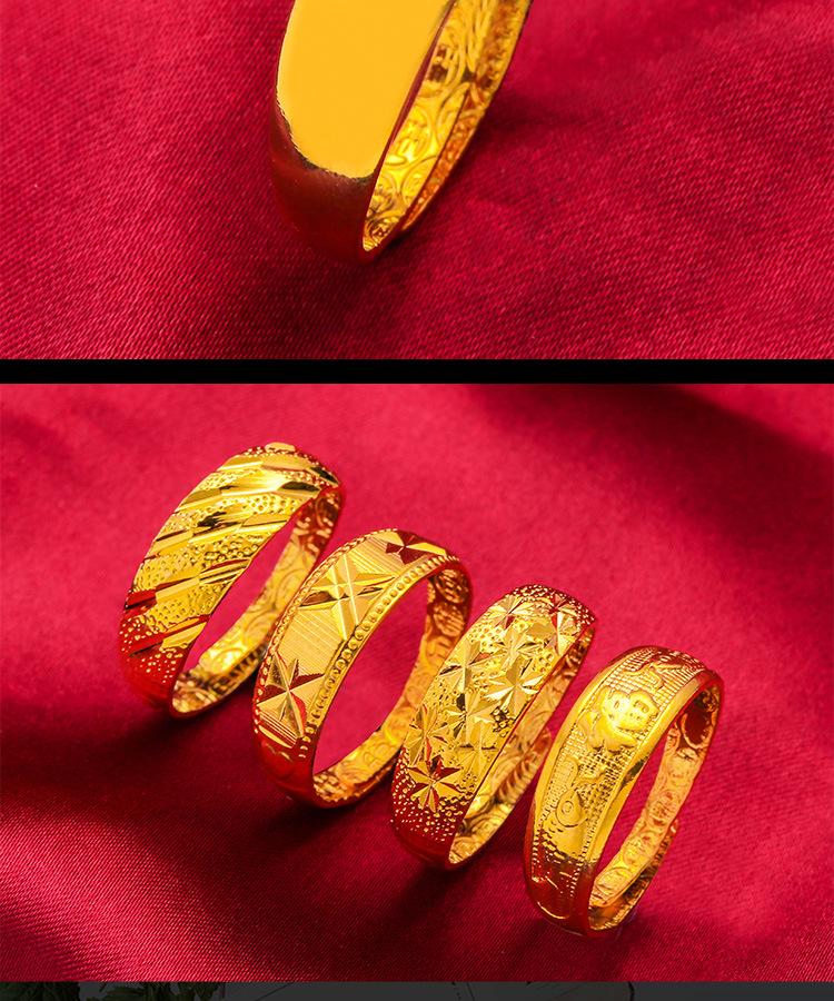 Product Introduction of Golden Sand Ring, High Technology, For Women, Open Center, Adjustable Used Serbs, Fingerprint Ring Hail Golden 5