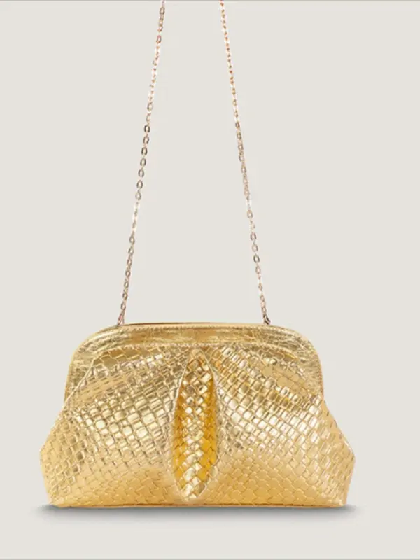Women's Elegant Snakeskin Embossed Evening Bag, Exquisite Trendy Clutch Bag, Fashionable Bag for Party Decoration 3