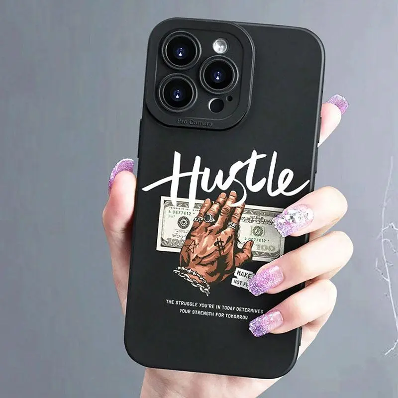 Money Pattern Phone Case, Soft Anti-drop Cellphone Protective Case, Total Protective Shockproof Mobile Phone Cover for iPhone 11 12 13 14 15 16 Series 2