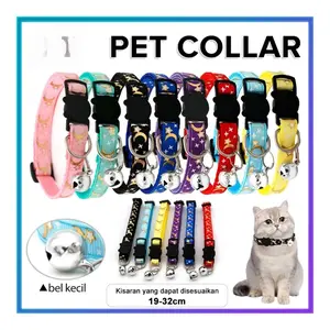 Kalung Lonceng Kucing Anjing Motif MOON & STAR (GESPER KEPALA KUCING)