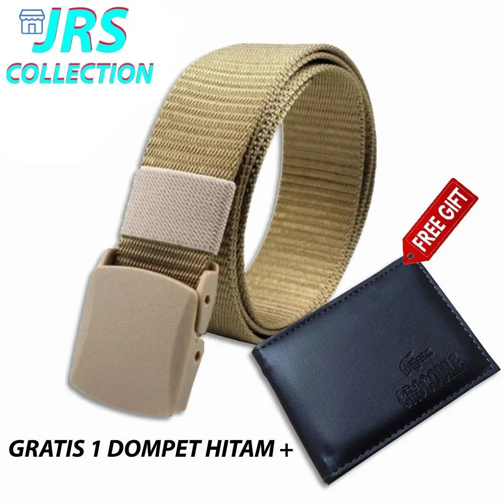MEGA SALE 12.12!! BELI 1 GESPER GRATIS 1 DOMPET HITAM CROCODILLE Gesper Pria/ Ikat Pinggang Pria/ Sabuk pria Gesper Pria Terbaru 2022 Gesper Kanvas Ikat Pinggang Pria Murah Gesper Army Sabuk Anti Karat + Dompet Hitam Polos Dompet Pria Kulit