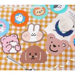 Coaster Cute Cartoon Anti Slip / Tatakan Gelas Karakter Lucu / Alas Gelas Lucu