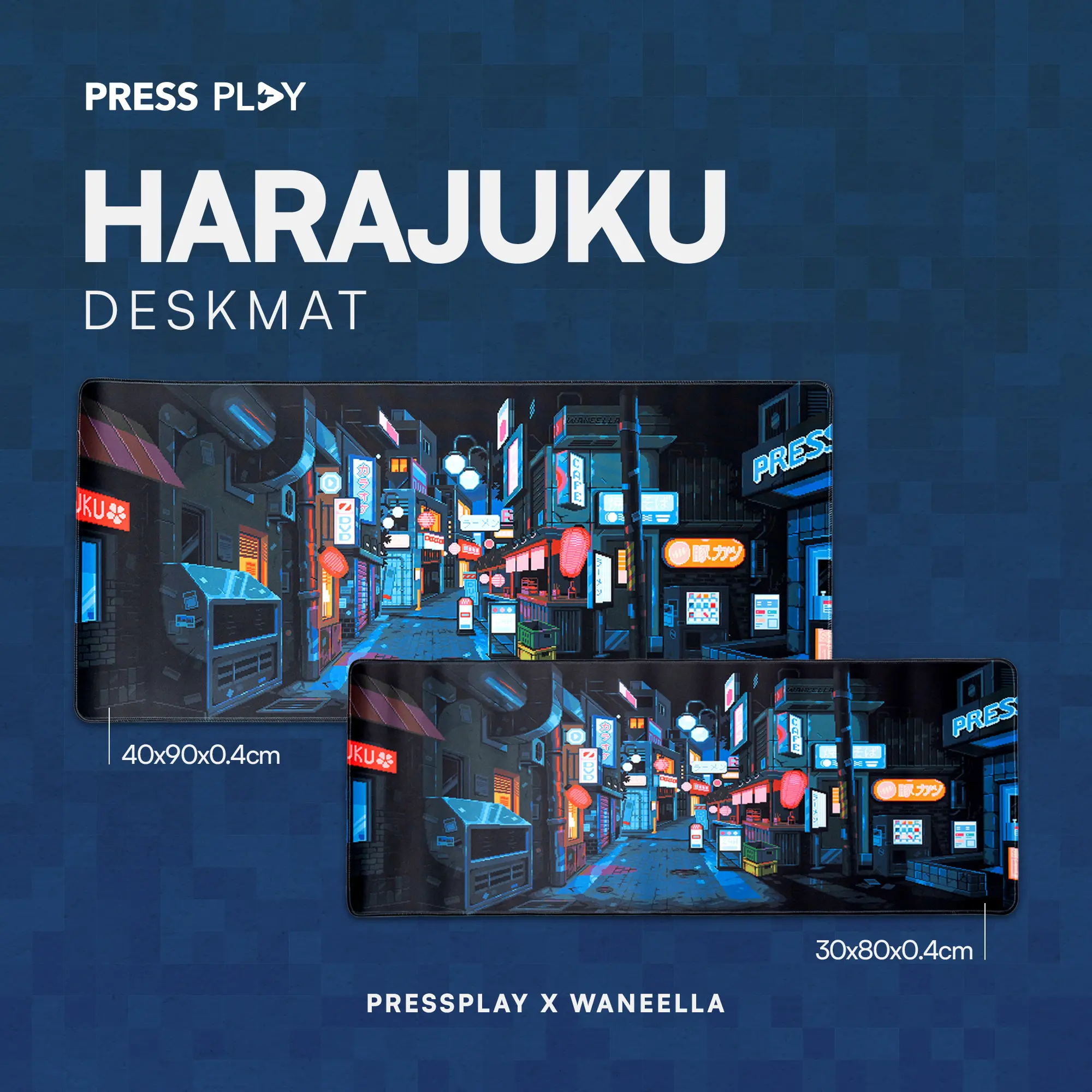 HARAJUKU Press Play x Waneella Gaming Mousepad Deskmat