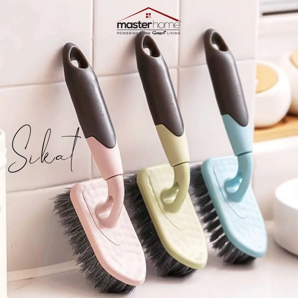 MASTERHOME SIKAT PEMBERSIH LANTAI DINDING KAMAR MANDI GAGANG PANJANG | SIKAT SERBAGUNA MULTIFUNGSI | SIKAT ALAT DAPUR DENGAN PEGANGAN