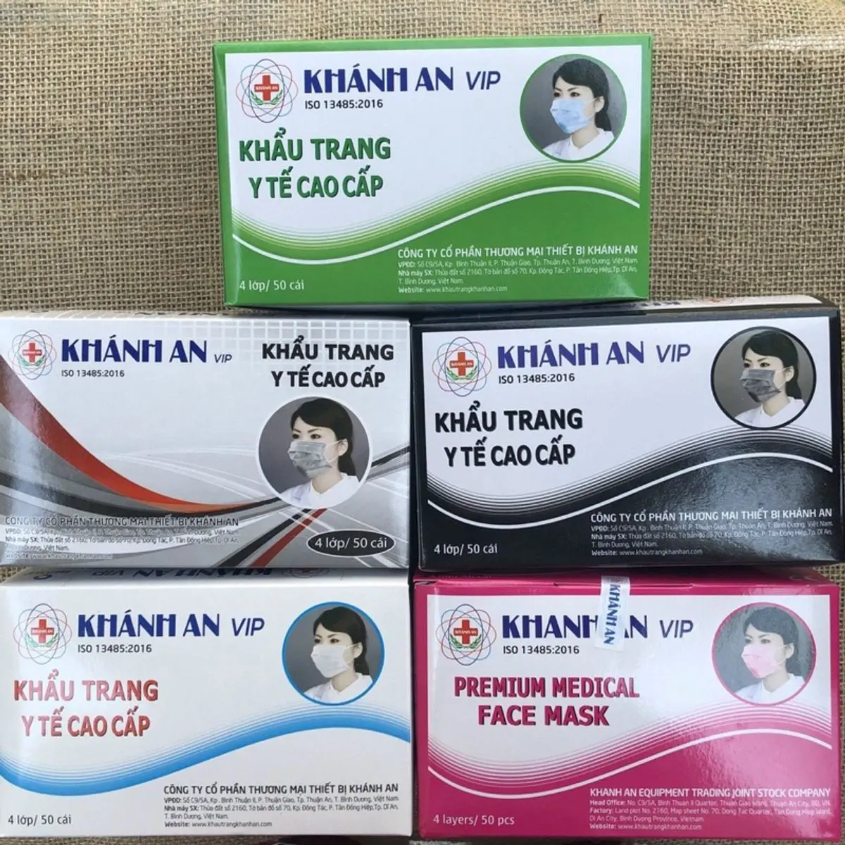 [Giá Sỉ ] Hộp 50 cái Khẩu Trang Y Tế KHÁNH AN 4 lớp Kháng Khuẩn