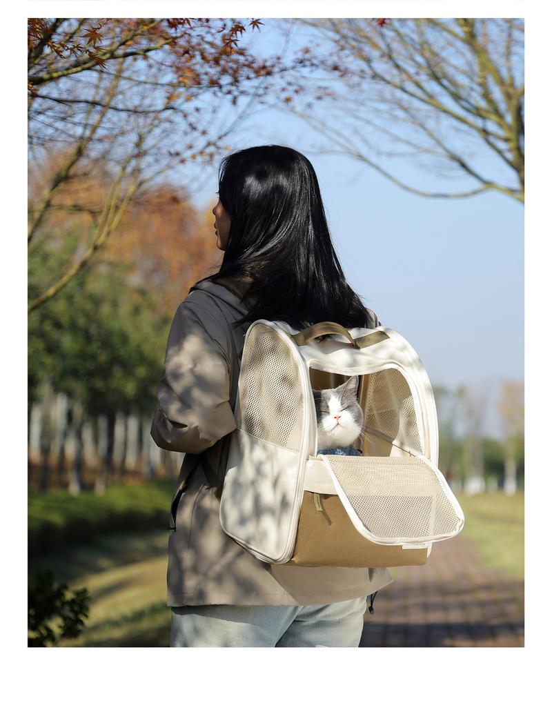 Product Introduction of Pet Backpack Outdoor Breathable Portable Cat Bag Large Capacity Handheld Dog Bag 21