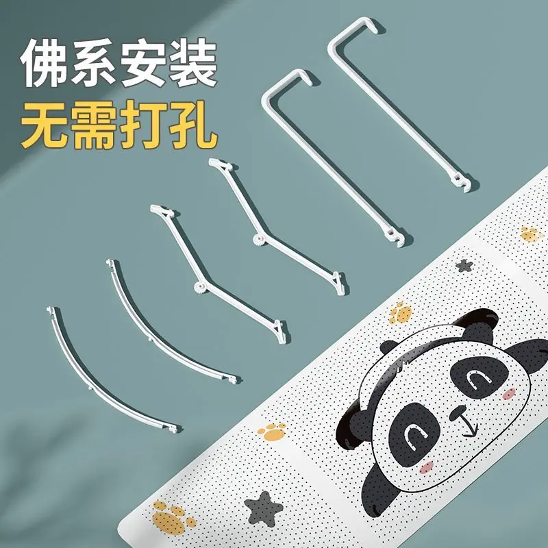 Tấm Chắn Gió Điều Hòa Không Khí, Chặn Không Khí Chống Thổi Nhẹ Nhàng, Tấm Chặn Cửa Thoát Điều Hòa Không Khí, Nắp Ngưng Tụ, Thiết Bị Chuyển Hướng Gió, Treo Tường, Không Cần Lắp Đặt Thông Dụng, Có Thể Được Sử Dụng Làm Rèm Điều Khiển Tivi 3