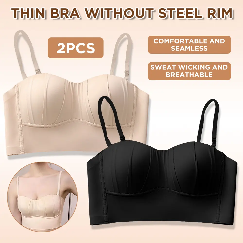 dingzhenkeji13 【COD】 (BUY 1 TAKE 1)Breathable Comfortable Anti-Sagging Wireless Bra: Seamless Thin Push-Up Underwear for Women, No-Slip Straps, Smooth Coverage, Moisture-Wicking Fabric for Yoga & Active Lifestyles