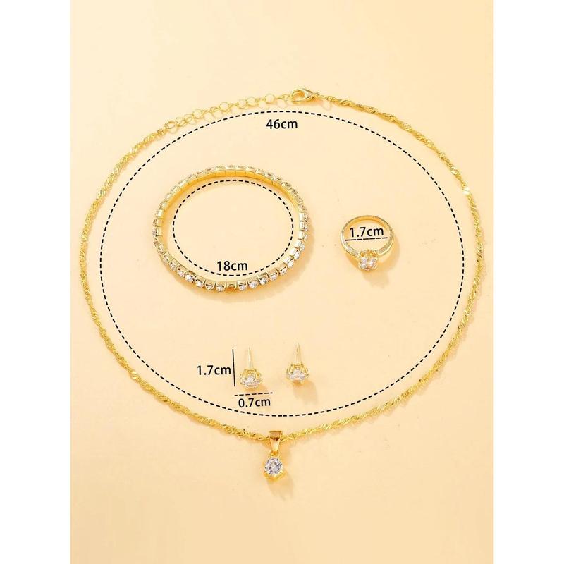 Bộ Đồng Hồ Nữ, 5 Chiếc, Kèm Bông Tai, Vòng Cổ, Vòng Tay Và Nhẫn, Thiết Kế Hình Bướm Độc Đáo Mới, Dây Thép, Đồng Hồ 8