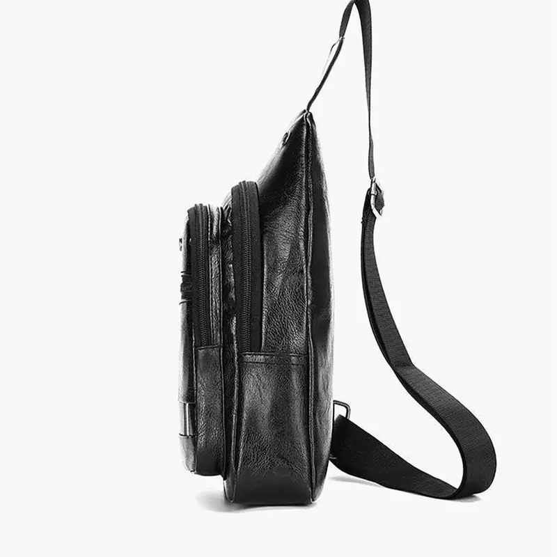 {Được Kiểm Tra Hàng} Túi đeo chéo nam mini nhỏ gọn Bag Da PU 3