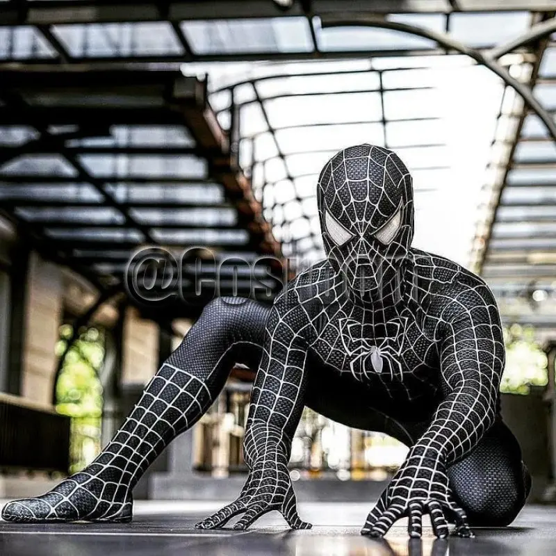 Trang phục Người Nhện, Maguire, Đen / Đỏ, Cosplay Người Nhện Raimi, Bộ đồ Zentai siêu anh hùng