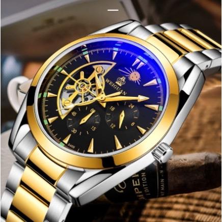 Đồng hồ cơ nam Weiguan sang trọng chống nước 30m Watch Đeo Tay