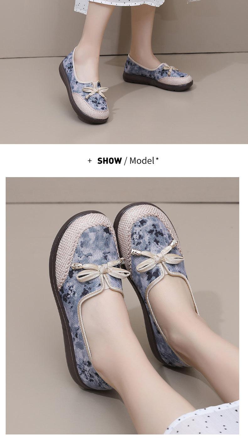 Product Introduction of Women's New Versatile Shoes for Spring and Autumn, Ethnic Style Embroidered Slip-On Cloth Shoes, Hanfu Shoes for Women, Casual Shoes for Moms 22