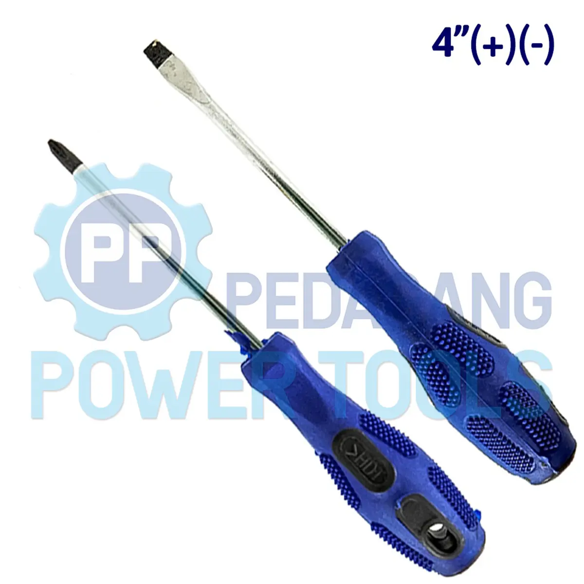 PAKET 2 SET HDT OBENG 4" INCH (+) (-) PLUS MINUS GAGANG KARET 100 MM