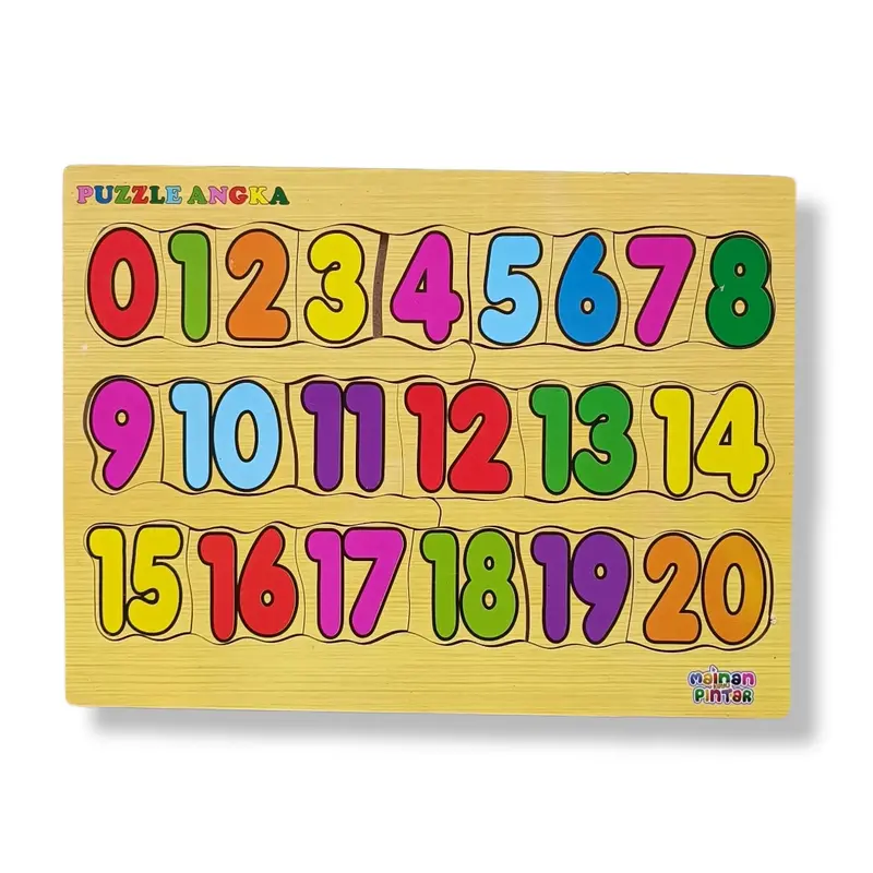 Mainan Edukasi Anak Paket Puzzle Kayu Isi 4 Huruf Hijaiyah Arab Huruf Besar Kecil Angka 0-20 2