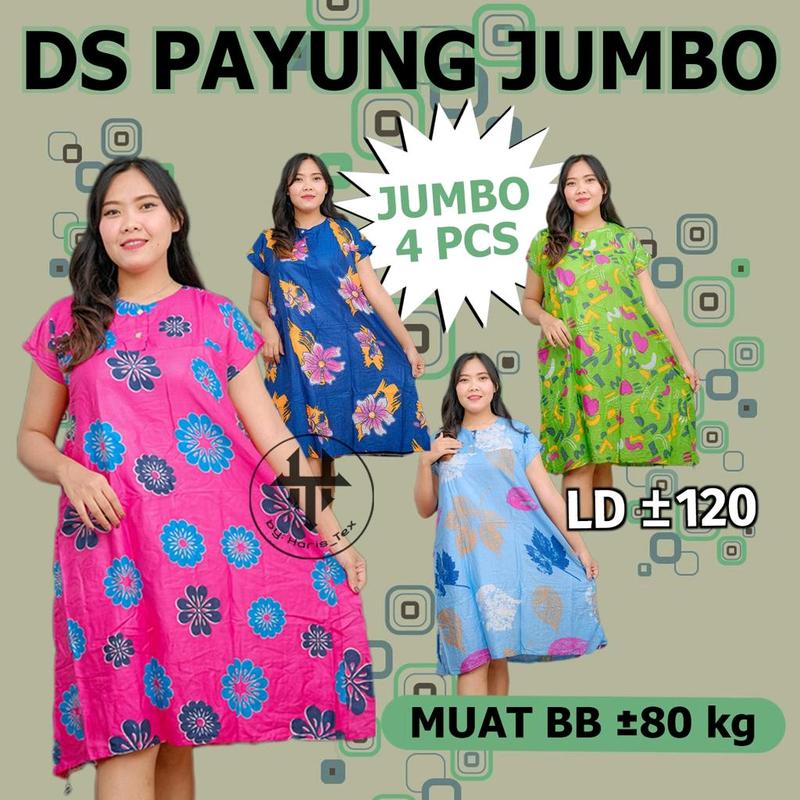 Paket Usaha  Daster  Payung Jumbo 4 PCS Busui Kancing Motif Rayon Bumil Kancing Busui Hamil Ibu 0