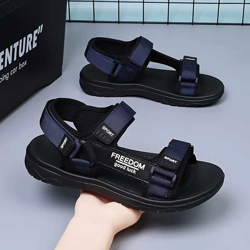 Men's Summer Slide Sandals - Adjustable, Non-Slip & Odor-Resistant | Comfortable Soft Sole Beach Shoes for All Seasons 6