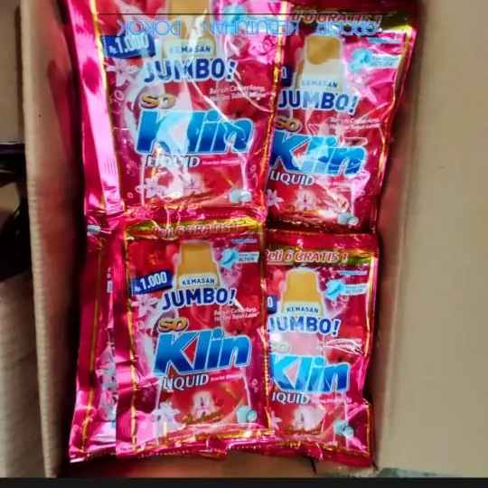 PAKET 42 pcs SO KLIN LIQUID JUMBO CAIR 43ML / RENCENG ALL VARIAN GROSIR promo 5