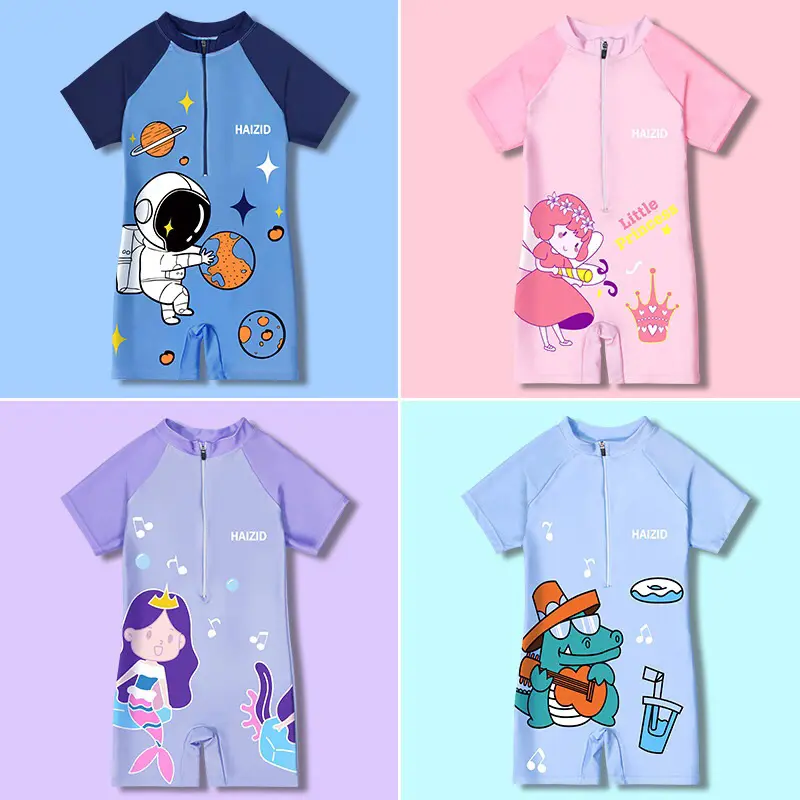 Đồ bơi bé trai, bé gái liền thân họa tiết động vật, bikini cho bé size 8- 40 kg