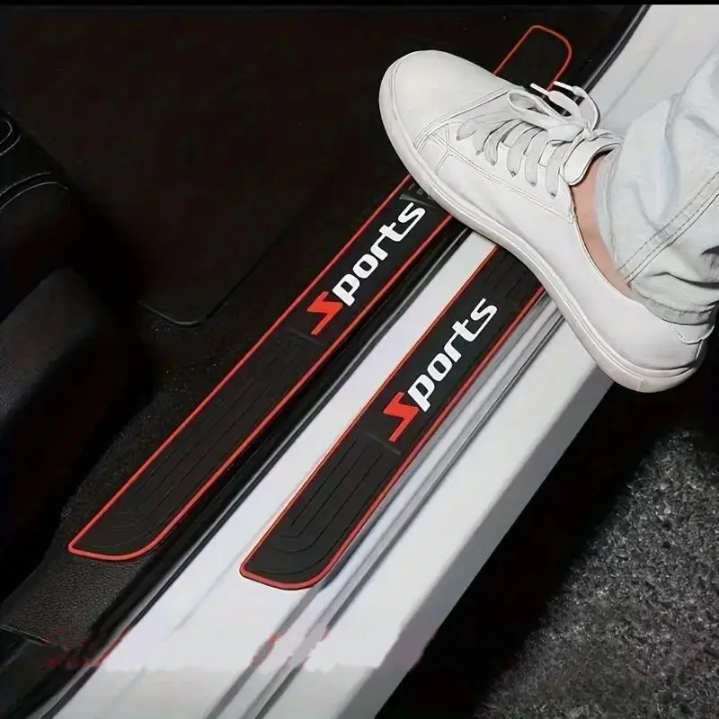 Car Door Sill Strip, Universal Anti-stepping Car Door Edge & Pedal Anti-collision Strip, Car Interior Decorative Accessories for Men & Women, Nissan Car Accessories