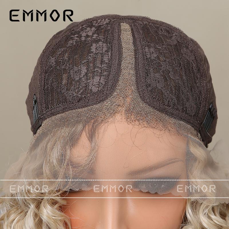 Product Introduction of New High-Profile Figure Small T Hand Crocheting Lace Medium Gradient Brown Small Curve Small Roll European and American Style Wig Lace Women 8