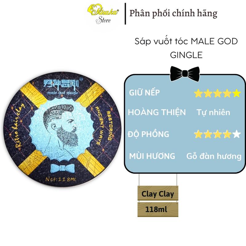 Sáp vuốt tóc nam male god gingle giúp giữ nếp tóc trong thời gian dài không bết rích mùi hương nam tính