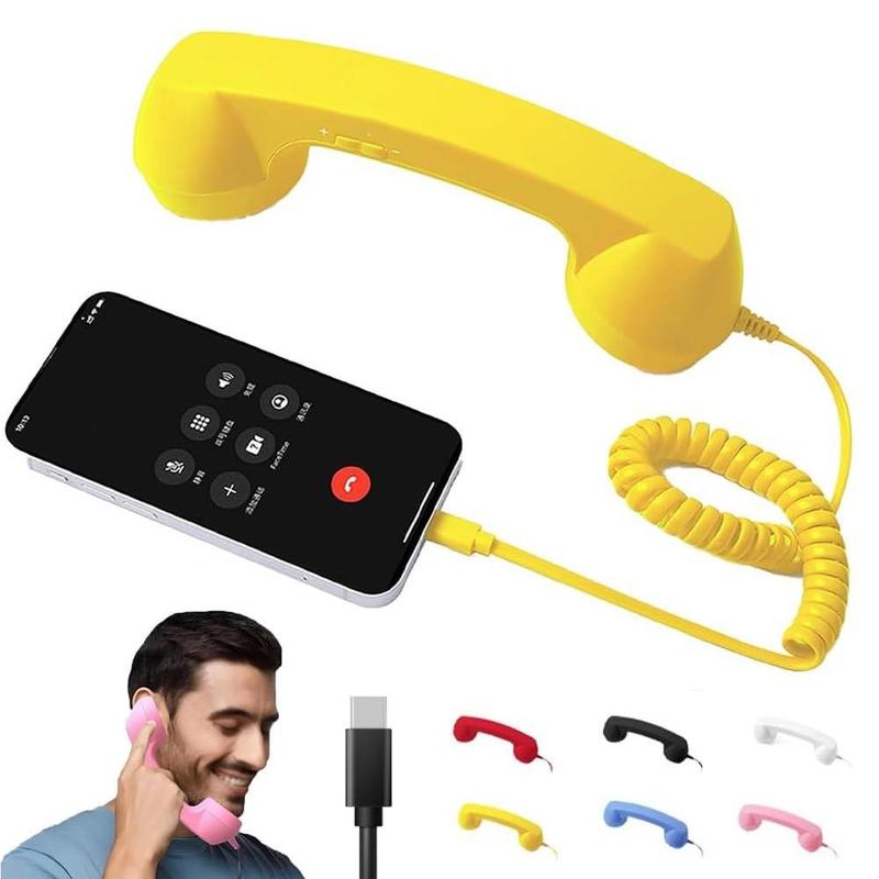 Điện Thoại Có Dây Cầm Tay Phong Cách Retro Loại C Thoải Mái Trang Trí Cổ Điển Dành Cho Hội Nghị