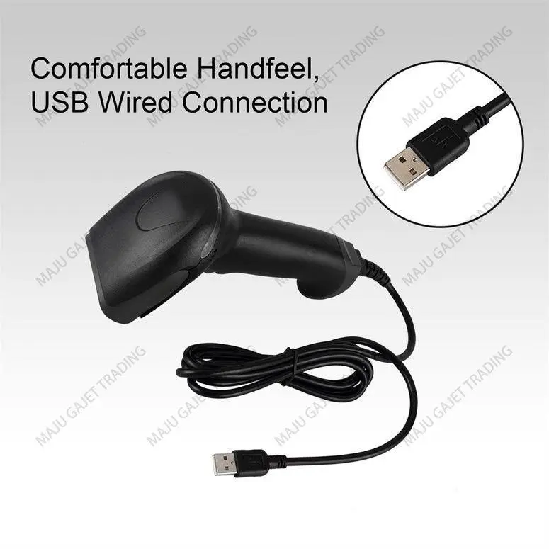 NETUM Barcode Scanner USB Wired Handheld Scan Stock Inventory Support PC Laptop