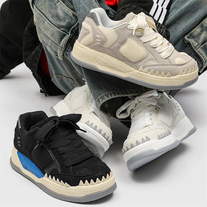 2024 New Customize Dinosaur Design Men Flat Skateboarding Shoes Leather Women Fashion Street Walking Sports Sneakers Casual Trainers_voghion.com