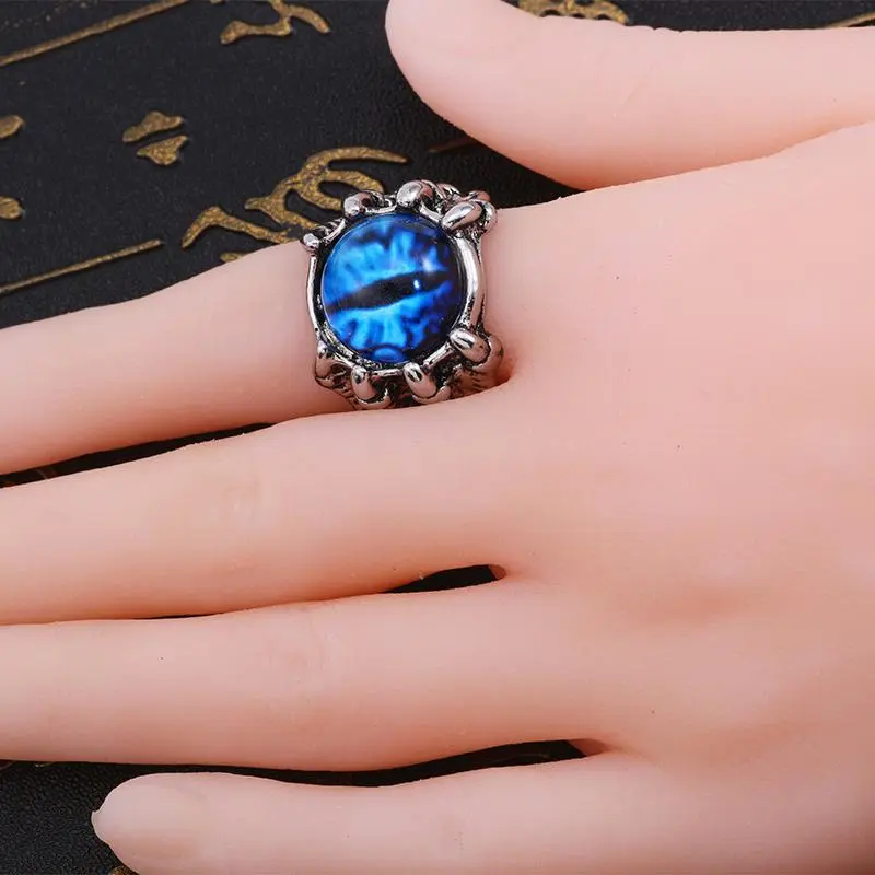Nhẫn Mắt Quỷ Cổ Điển, Phong Cách Gothic Và Punk, Dành Cho Nam Giới, Mở Móng Vuốt, Nhẫn Có Thể Điều Chỉnh Trang Sức Cho Bữa Tiệc Hóa Trang, 1 Chiếc