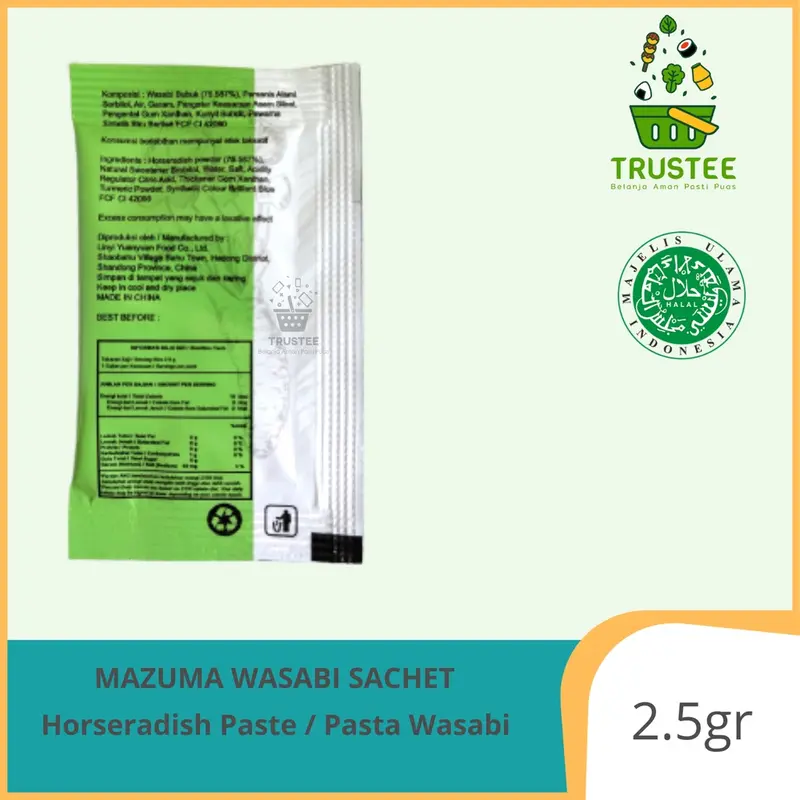 Mazuma Wasabi Paste Neri Wasabi Sachet 1Pcs 2.5gr 1