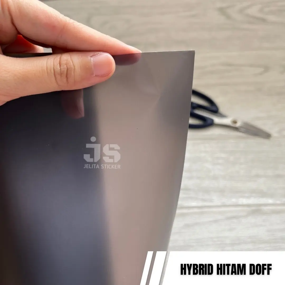 (Per 1 meter) Sticker Lampu Hitam Smoke Lebar 45cm / Skotlet Headlamp Hitam Transparan Doff
