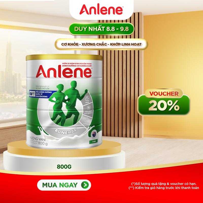Sữa Bột Anlene hương Hương Vani Lon 800G Dành Cho Người Trên 40 Tuổi