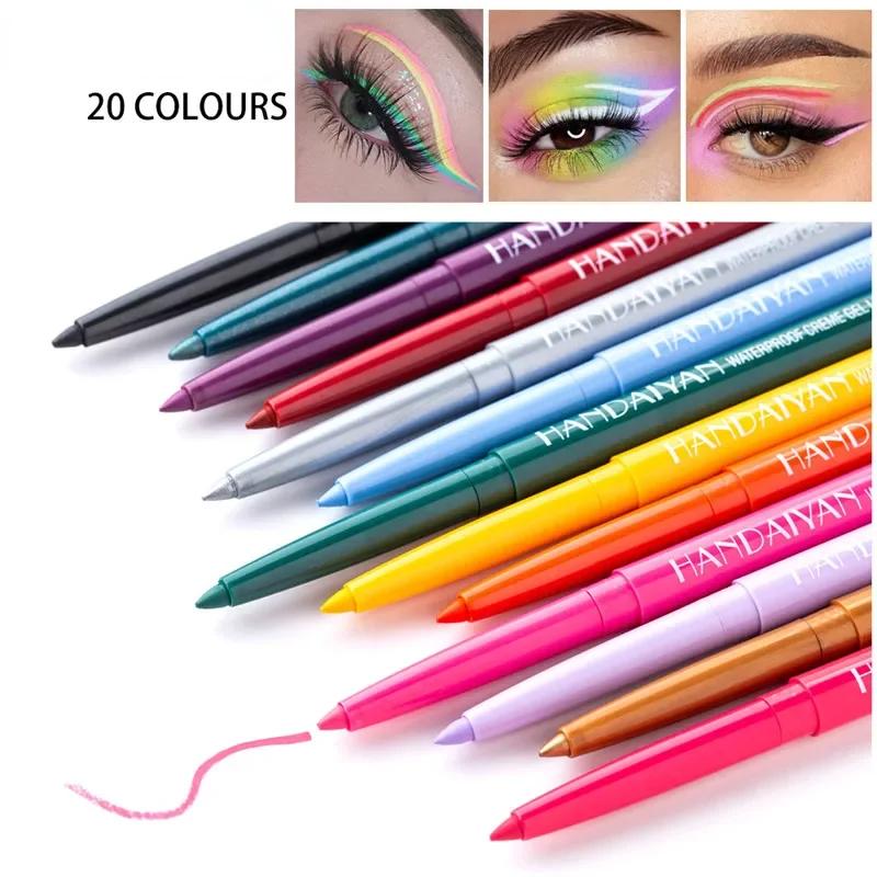 Product Introduction of Waterproof Pearlescent Matte Eyeliner Not Easy Pen Rotatable Eyeliner Long Lasting Eye Makeup Tools Korean Makeup Products Lipliner Eyeshadow 20