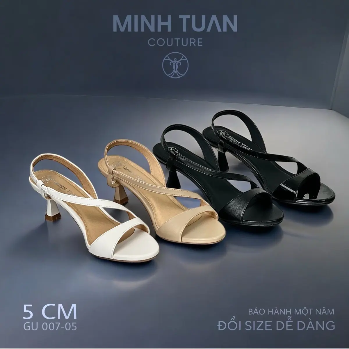 Giày gót 5cm 4 màu MTC GU 007 - 05 nữ shoes