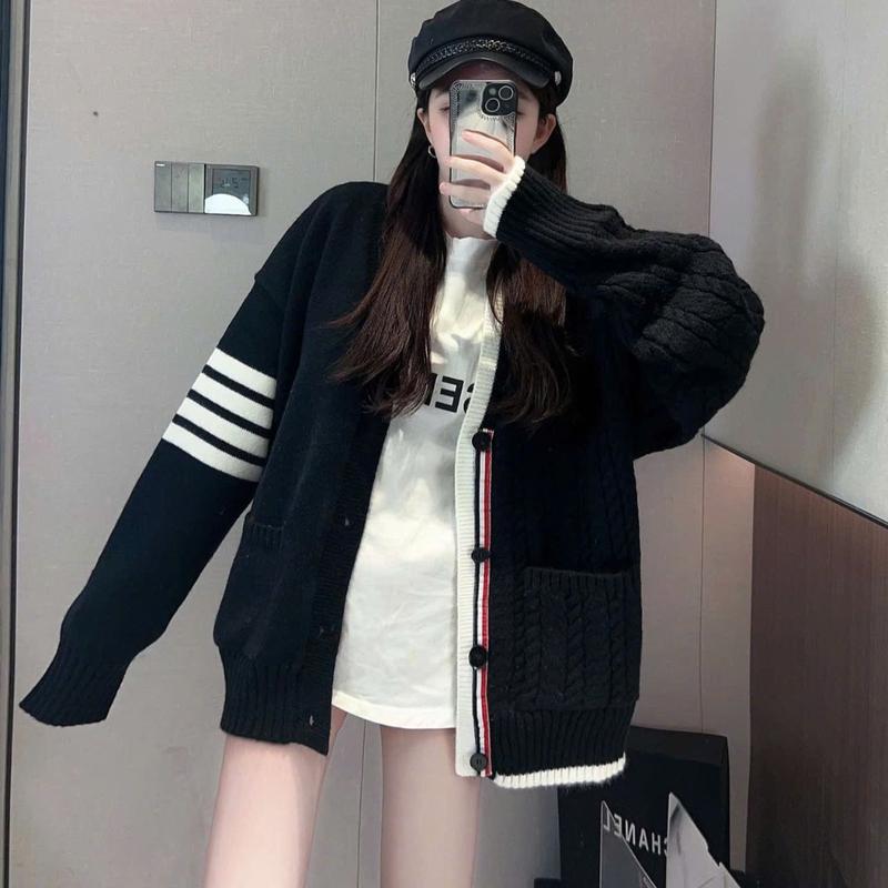 Áo khoác len cardigan , áo khoác len nữ sọc tay form rộng vải len thừng QCCC loại 1 phong cách Hàn Quốc không xù _RuBy 5