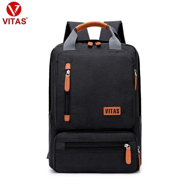 balo nam nữ form đứng Thời Trang Cao Cấp SPRTRIP S262 Bag  Đựng Laptop Đeo Vai Nam Đồng Nhung Kem