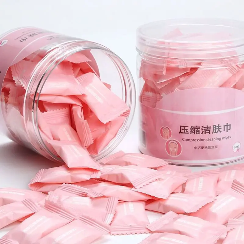 Combo 10 Khăn giấy nén rửa mặt tẩy trang dạng viên kẹo rất tiện khi đi du lịch, đi chơi, đi làm, đi học 2X MART 2