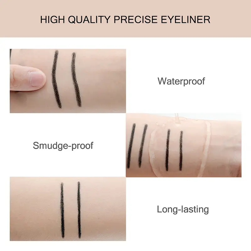 Bút Kẻ Mắt Dạng Gel Zeeea, 24 giờ, Không Thấm Nước, Lâu Trôi, Không Dính, Mịn, Thích Hợp Cho Mắt, Bút Trang Điểm, 3 Màu Có Sẵn 4
