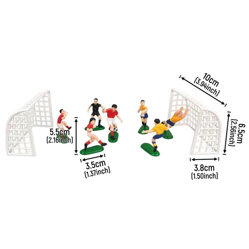 Product Introduction of Football Cake Toppers DIY Accessories Doll Toy Mini Game Pieces Supplies Players Ornament for Children Baking Birthday Cupcake Party 0